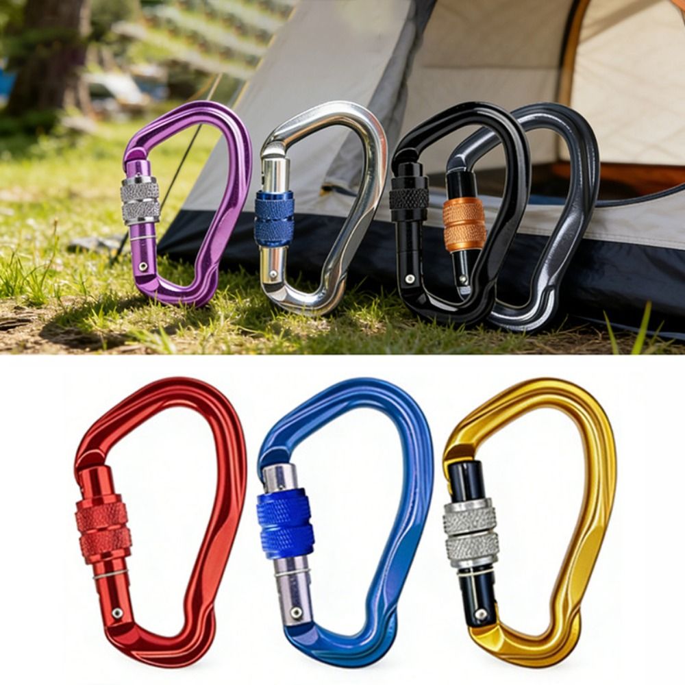 Carabiner Locking D - Новый алюминиевый карабин 7075 с винтовым