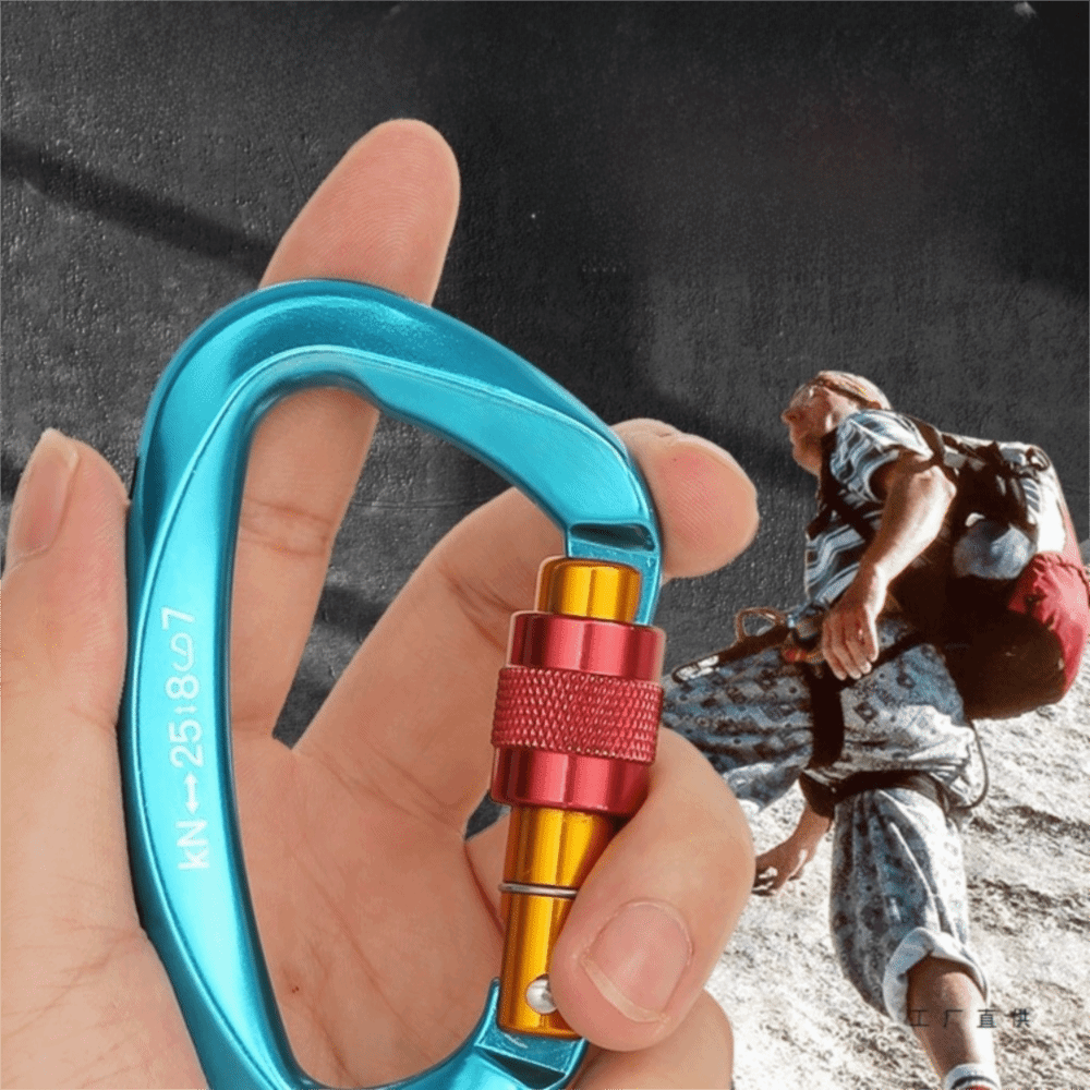 Carabiner Locking D - D-образный карабин 25KN для скалолазания, износостойкий